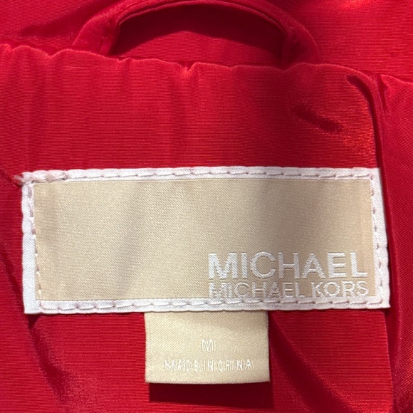 Michael Kors Red Quilted jacket EUC M - Picture 7 of 8